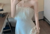 Tube Top Dress Female Socialite Temperament Off-shoulder Waist Slim Fit