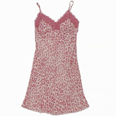 Discover the latest collection of women’s sleepwear, featuring a seductive print, delicate lace details, and an alluring V-neck design. This full sli