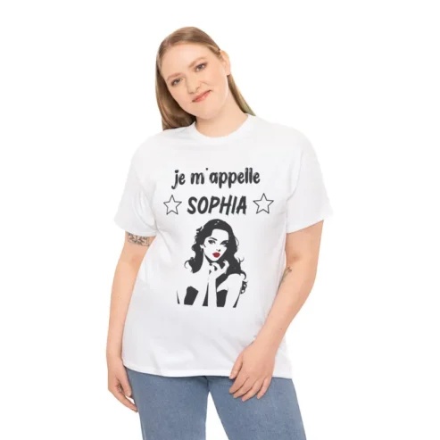 Je M’appelle Sophia T-shirt en coton épais personnalisé