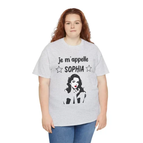 Je M’appelle Sophia T-shirt en coton épais personnalisé