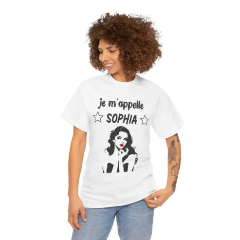 Je M’appelle Sophia T-shirt en coton épais personnalisé