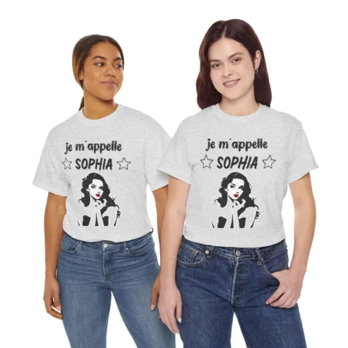 Je M’appelle Sophia T-shirt en coton épais personnalisé